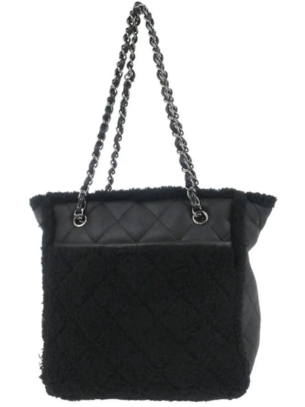 Chanel Black Mouton Chain Tote Bag 178246